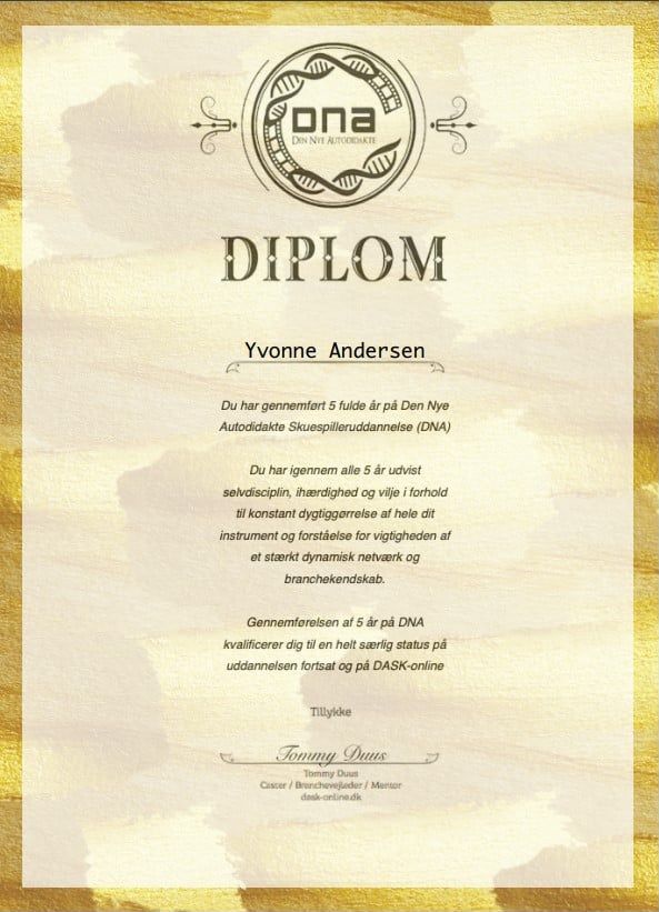 DNA 5 års Guld Diplom 202